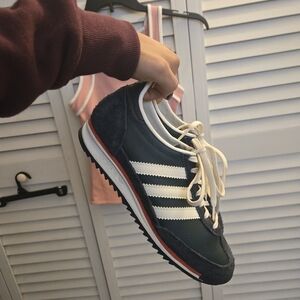 Adidas Dark Blue and White Trainers